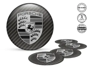 Porsche Ruota Adesivo Logo Design Cupola Resina